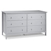 Simplicity 6-Drawer Dresser, Dove Gray
