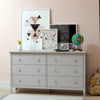 Simplicity 6-Drawer Dresser, Dove Gray