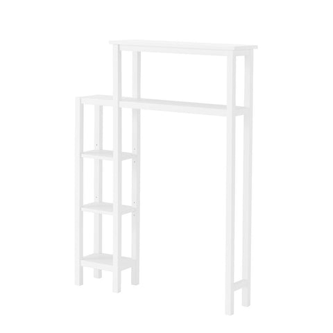 Dover Over Toilet Organizer with Side Shelving, Bathroom Shelf with 2 Towel Rods - Fort Decor