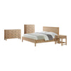 Arden 4-Piece Bedroom Set with King Bed, 2-Drawer Nightstand with open shelf, 5-Drawer Chest, 6-Drawer Dresser