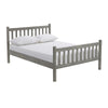 Windsor 4-Piece Bedroom Set with Slat Full Bed 2 Nightstands, and 6-Drawer Dresser, Gray