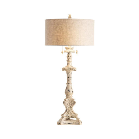 Cataline  Light Table Lamp in White Wash - Fort Decor
