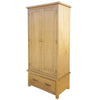 Wardrobe with 1 Drawer Solid Oak Wood 35.4"x20.5"x72" - Fort Decor