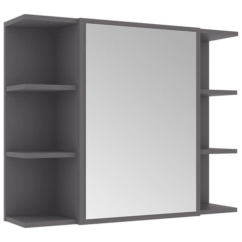 Bathroom Mirror Cabinet Gray 31.5"x8.1"x25.2" - Fort Decor