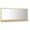 vidaXL Bathroom Mirror Sonoma Oak 31.5" Chipboard Vanity Washroom Furniture - Fort Decor