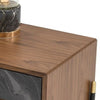 Walnut 18'' Tall 2 - Drawer Nightstand in Brown/Gray - Fort Decor