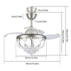 Stylish Crystal Chandelier Invisible Blade Ceiling Fan