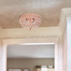 Elegant Designs 2 Light Ellipse Crystal Flush Mount Ceiling Light, Rose Gold - Fort Decor