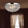 Elegant Designs 2 Light Elipse Crystal Flush Mount Ceiling Light 2 Pack, Chrome - Fort Decor