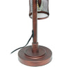 Lalia Home Vintage Arched Table Lamp with Iron Mesh Shade, Red Bronze