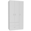 High quality Engineered wood 3 Door Armoire White