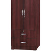Better Home Products Grace Wood 2-Door Wardrobe Armoire with 2-Drawers Mahogany - Fort Decor