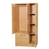 Better Home Products Symphony Wardrobe Armoire Closet with Two Drawers in Maple - Fort Decor