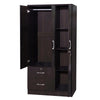 Better Home Products Symphony Wardrobe Armoire Closet with Two Drawers Tobacco - Fort Decor