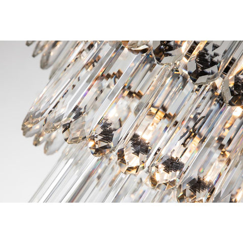 Bliss Tiered Unique 6-Light Antique Black Glam Interior Crystal Chandelier
