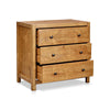 MUSEHOMEINC Rustic Wood 3 Drawer Dresser, Oak Finish