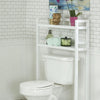 New Ridge Home Solid Wood Dunnsville 2-Tier Space Saver for Bathroom Extra Storage, White