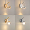 Crystal Wall Lamp - LED Sconce with Bubble Ball Design for Bedroom, Living Room, Bathroom, Hallway, and More in Gold/Chrome/Silver"