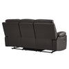 Orina 78 in. W Pillow Top Arm Faux Leather Straight Reclining Sofa in Brown