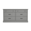 Xylon 6-Drawer Grey Dresser (31.1 in. x 58.74 in. x 15.7 in.)
