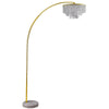 Tier Clos Glam Gold Arch Floor Lamp On Marble - Fort Decor