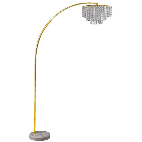 Tier Clos Glam Gold Arch Floor Lamp On Marble - Fort Decor
