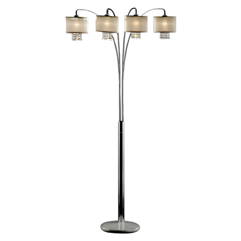 Ore International 84"H Simple Elegance Arch Floor Lamp - Fort Decor