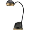 Charging Base Desk Lamp - 6.2" Height - 7.6" Width - 1 x 6 W LED Bulb - Adjustable Arm, Adjustable Height - Plastic - Desk Mountable - Fort Decor