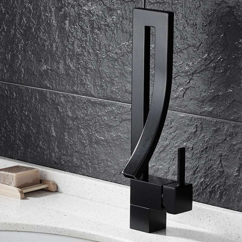 Modern Bathroom Sink Taps Bath Basin Mixer Tap Solid Brass Monobloc Faucet - Fort Decor