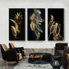 Abstract Golden Leaves and Flower Tree Oil Painting on Canvas - Fort Decor