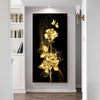Abstract Golden Leaves and Flower Tree Oil Painting on Canvas - Fort Decor