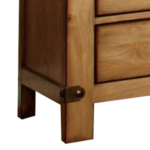 Pioneer Cottage Night Stand In Weathered Elm Finish