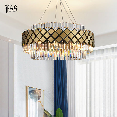 Gold Rectangle Chandelier Lighting For Dining Room Bedroom Living Room Home Fixtures