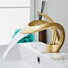Bathroom Basin Faucet Mixer Tap Hot & Cold Waterfall Basin Faucet