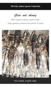 Round Multi-angular cutting crystal chandelier