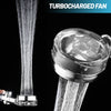 Turbo Propeller Shower Head High Pressure Flow 360 Degrees with Fan Extension