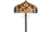 CHLOE Lighting "SADIE" Tiffany-style Victorian 2 Light Floor Lamp 18" Shade