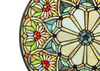SUNNY Tiffany-glass Floral Window Panel 23.5"