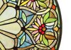 SUNNY Tiffany-glass Floral Window Panel 23.5"