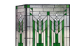 BENJAMIN Mission 3pcs Folding Tiffany-glass Fireplace Screen 38" Wide