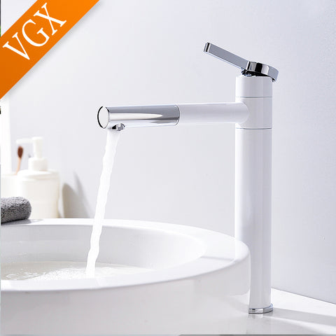 vGX Bathroom Faucet Gourmet Washbasin Taps Water Tap Hot Cold 360 Tapware Crane Brass Black - Fort Decor