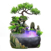 Tabletop Ornaments Desktop Flowing Water Waterfall Fountain With Color Changing LED Lights Spray