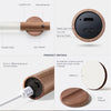 LED USB Wireless Wood Stick Night Light: Warm Motion Sensor Wall Lamp for Magnetic Corridor Cabinet Wardrobe Decoration Home Light