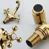 Luxury crystal brass gold bathroom basin sink faucet - Fort Decor
