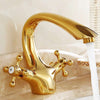 Luxury crystal brass gold bathroom basin sink faucet - Fort Decor