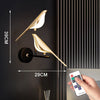 Nordic LED Golden Bird Wall Lamp - Rotatable Indoor Sconce