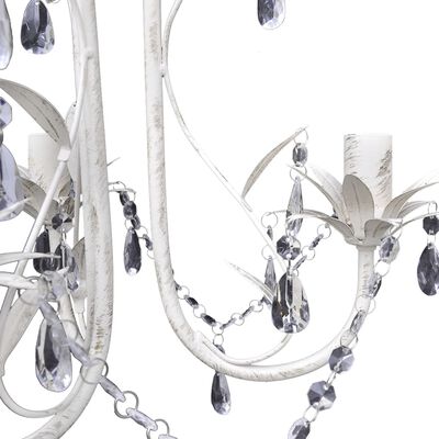 Crystal Pendant Ceiling Lamp Chandeliers Elegant White - Fort Decor