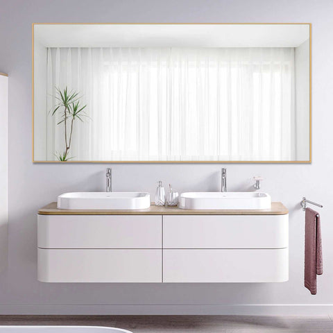 Aluminum Alloy Modern & Contemporary Bathroom / Vanity Mirror - Fort Decor