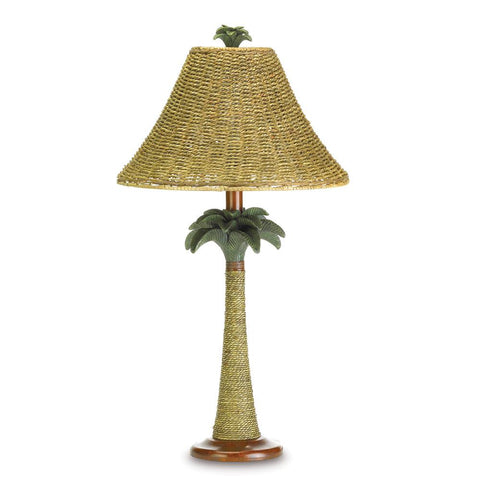 Living room Palm Tree Lamp| Vintage Palm Tree Lamp| Tropical Coastal Night Light Bedside Lamp | Bedroom Office Desk Lighting, 25.5" Tall - Fort Decor