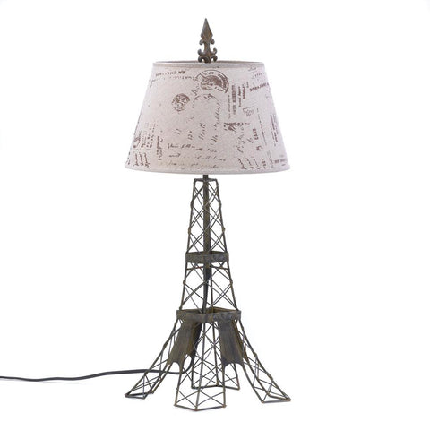 Gray Crackle Glass Table Lamp| Eiffel Tower Table Lamp - Fort Decor